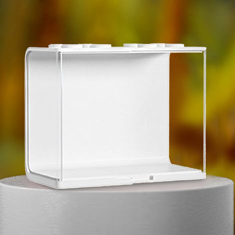 Vitrine transparente en ABS pour poupées, pliable et transparente, support pour ranger les figurines miniatures, grand format, blanche. (1/5)
