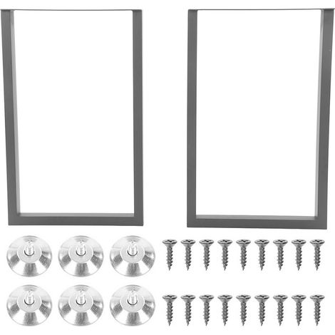 Eosnow 2pcs Metall Tischbeine Ersatzstufe Hochleistungs -Quadrat -Röhrchen für Schreibtisch Workbench DIY Möbel