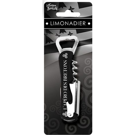 Tire-bouchon - Décapsuleur - Couteau - Limonadier - Apéro - Bretagne - Métal (1/3)