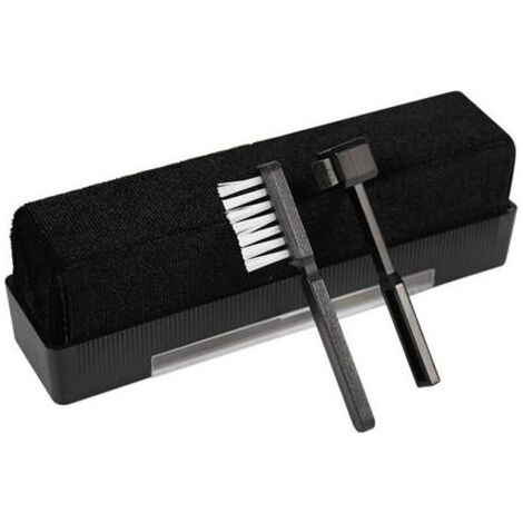 Kit de nettoyage de disques vinyles, brosse de nettoyage antistatique en velours pour disques vinyles, brosse de stylet pour platine vinyle et nettoyage de CD/VCD/DVD (1/5)