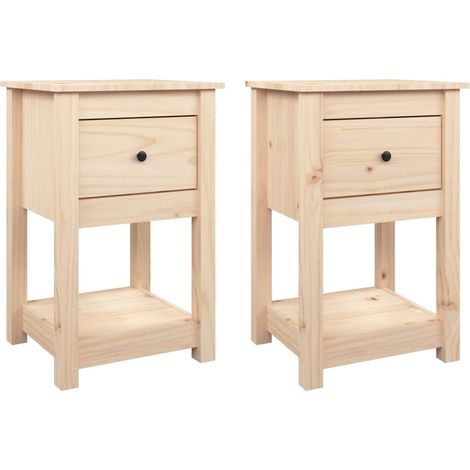 Maison Exclusive - Nachttische 2 Stk. 40x35x61,5 cm Massivholz Ki