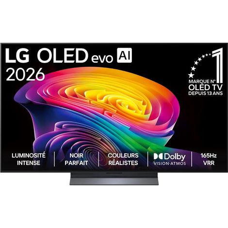 TV LG OLED C6 2026 55 pouces 4K UHD OLED Dolby Vision 120 Hz VRR jusqua 165 Hz