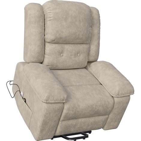 Elektrischer Massagesessel / Relaxsessel mit Aufstehhilfe & Neigungsfunktion, Heiz- & Vibrationsfunktion, höhenverstellbar, Fernsehsessel, Braun