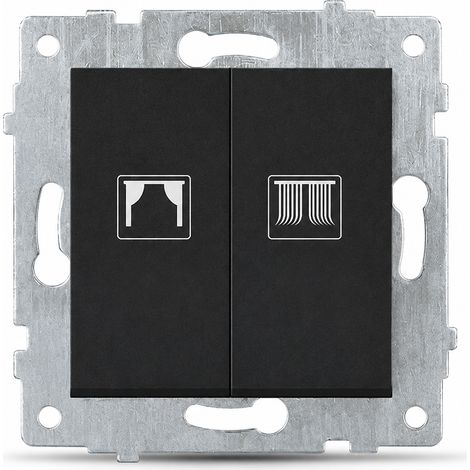 Module double volet roulant 80 mm 16A noir