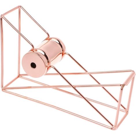 Dispensador de cinta adhesiva para oficina, organizador de almacenamiento de cinta (oro rosa)