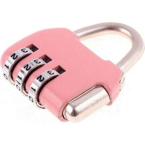 1 Cadenas à combinaison 3 chiffres, métal durable, code personnalisable, pour valise, sac à dos, casier de gym (1/5)
