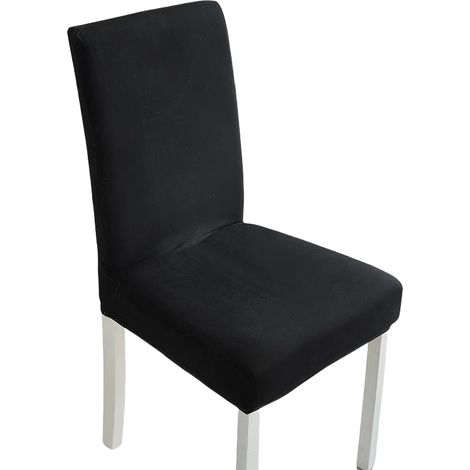 Housse de chaise de salle à manger de couleur unie (1/5)