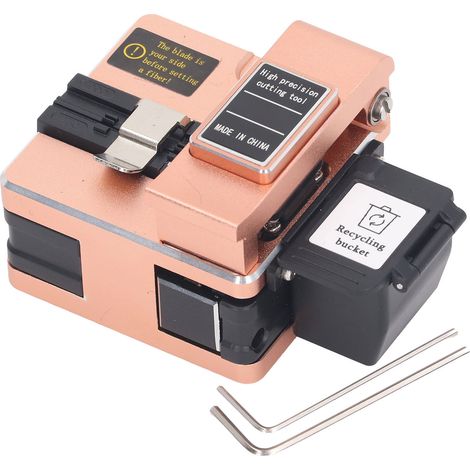 Cliveuse de fibre optique rose haute précision, longueur de coupe 18 mm, retour automatique (1/5)