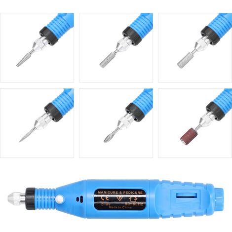 Mini ponceuse électrique portable alimentée par USB avec vitesse réglable. Polisseur à ongles en forme de stylo, repousse-cuticules et polisseuse électrique. Pratique pour une utilisation à domicile.