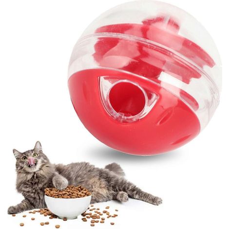 Balle distributrice de friandises pour chat, résistante aux morsures, interactive et ludique pour chatons (1/5)