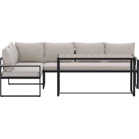 Ios Garten Lounge Ecksofa 3+2-Sitzer und Couchtisch Natur. (1/3)