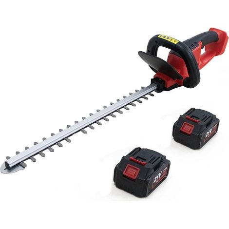 21V sans Fil Taille-haie électrique ménage Tondeuse scie à élaguer Charge Rapide Rechargeable Taille-haie for Jardin (Color : 28V with 2 Battery, Size : 1 UK) (1/5)