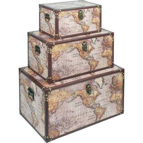 Lot de 3 malles Mappemonde (1/4)