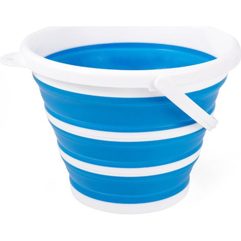 Seau pliable en silicone pour transporter de l'eau. Idéal pour la cuisine, le camping, la plage et le jardin.-AquaForge (1/5)