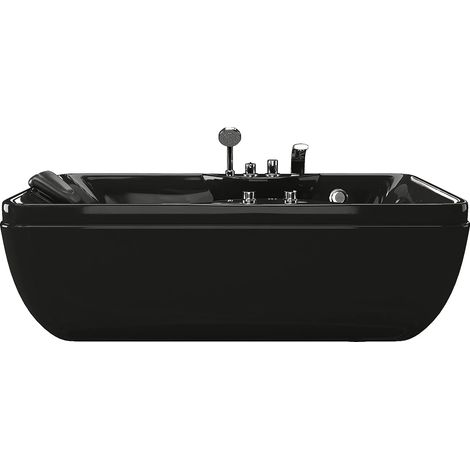Vasca da bagno balneoterapia 1 posto 140 litri 150 x 75 x 54,5 cm Nero - Angolo a destra - GAVINO (1/4)