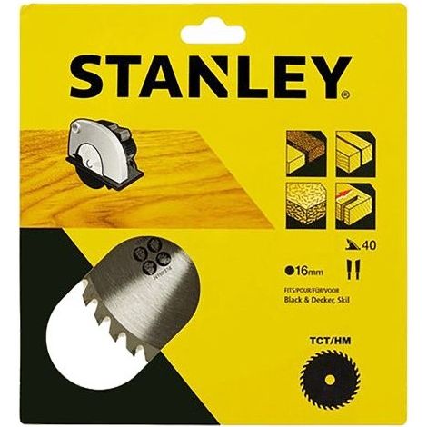 Stanley Accessori Sta13145- Lama XJ Tct, diam. 190 x 16 mm 40 denti positivi Atb
