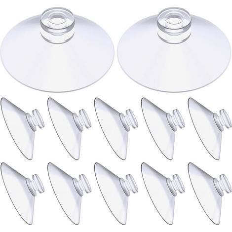 Saugnapf, 12 Stück Glastisch-Saugnapf, Mini-Saugnapf, extra starker PVC-Vorhang-Aufhänge-Isolierungs-Saugnapf, einfache transparente Saugnäpfe für Glas, Fliesen, Wände (30 mm) (1/4)