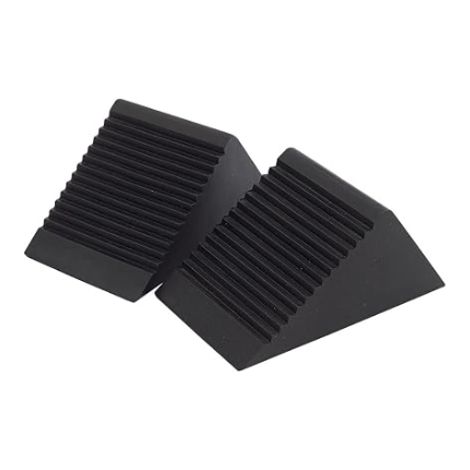 Fermaruota in gomma (set da 2), 125 x 60 x 75 mm, neri (1/4)