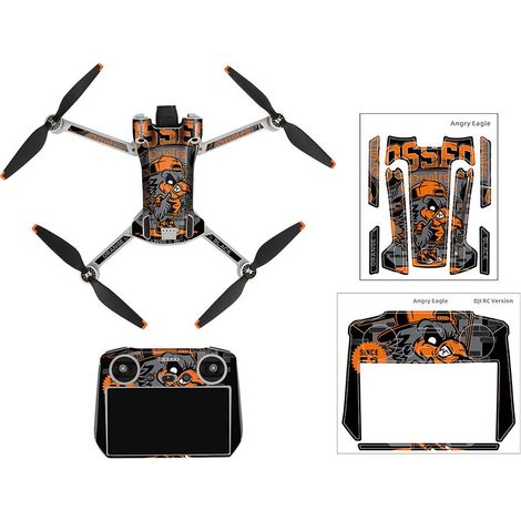 Autocollants étanches pour drone DJI Mini 3 Pro, kit de protection 3D compatible avec télécommande, accessoires de décoration et revêtement adhésif. (1/5)