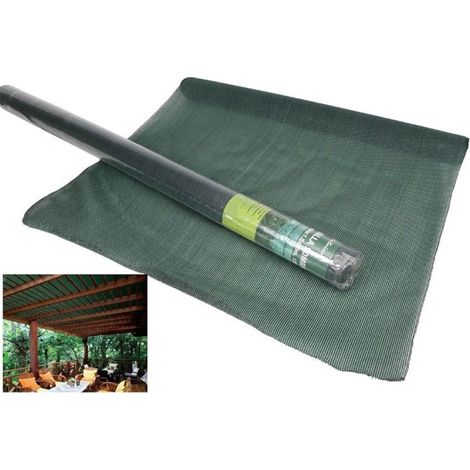 Trade Shop - Rotolo Rete Ombreggiante Nera/verde Telo Oscurante Parasole Giardino 2x10mt 011703 - (1/3)