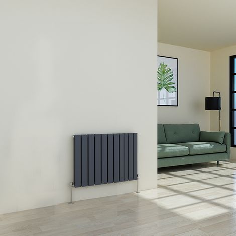 600 x 750mm Anthracite Double Flat Panel Horizontal Radiator (1/5)