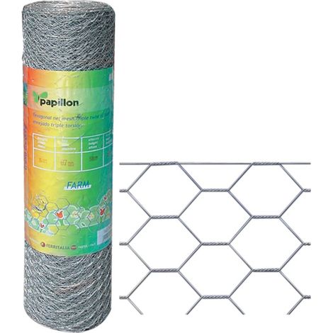 RETE PAPILLON FARM TRIPLA 16X2MM H 100CM 25MT ZINCATA