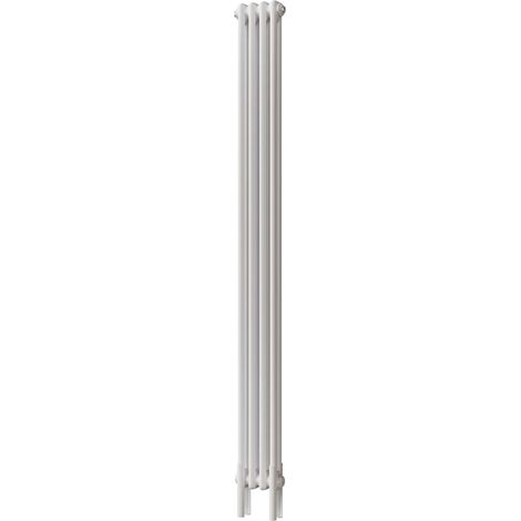Alpha - White Vertical Column Radiator H1800mm x W196mm 2 Column - Feet Included (1/3)