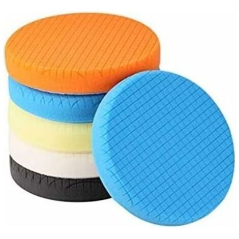 Kaelt - Tampon de polissage, 5 pièces 150 mm/6 pouces Kit de polissage d'éponge de polissage pour tampon de polissage de voiture/pour polissage à double action RO/DA (1/3)