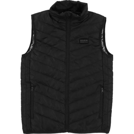 Gilet chauffant électrique intelligent à température constante 4 interrupteurs 3 vitesses, veste chauffante noire 3XL (1/5)