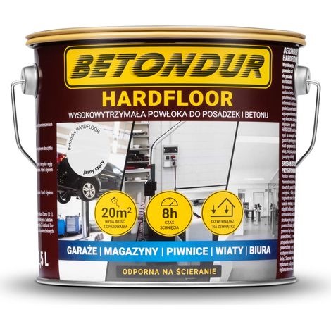 Betondur Peinture pour sols durs et béton 2,5 L Revêtement durable Gris clair
