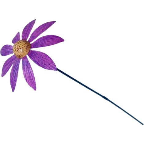 Ilustración decorativa de metal de flores en 3D - flores puntiagudas (1/2)
