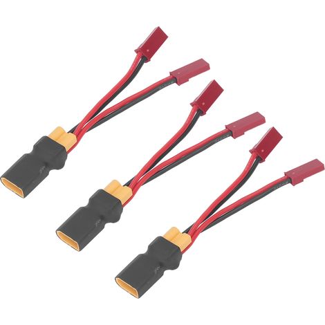 XT30 auf JST Stecker/Buchse Silikonkabel, ESC-Anschluss für RC-Akku, Boot, Flugzeug oder RC-Auto (3er-Pack). (1/4)