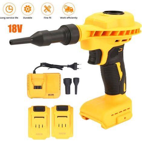 Souffleur de feuilles sans fil – Souffleur de feuilles électrique portatif 18 V avec 2 batteries de 2,0 Ah et chargeur rapide – Léger pour terrasse, pelouse, cour, nettoyage de terrasse (1/4)