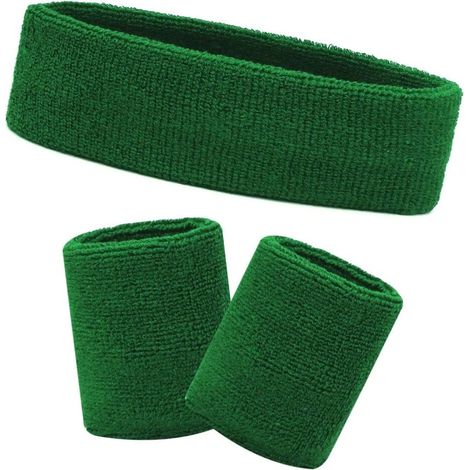 Conjunto De Diadema MINKUROW Que Incluye Diadema Deportiva Y Muñequeras Para Correr, Ciclismo, Trotar, Tenis, Fútbol (Azul Marino) (1/5)