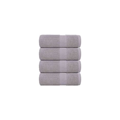 Waschlappen, 4er-Set, grau, 30 x 30 cm, 360 g/m² - Crezuo (1/5)