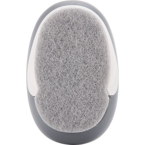 Brosse Éponge Nettoyante Forme Souris ABS Gris Blanc Anti-rayures Lavage Vaisselle Cuisine Salle de Bain 13.5x8.5x6cm (1/5)