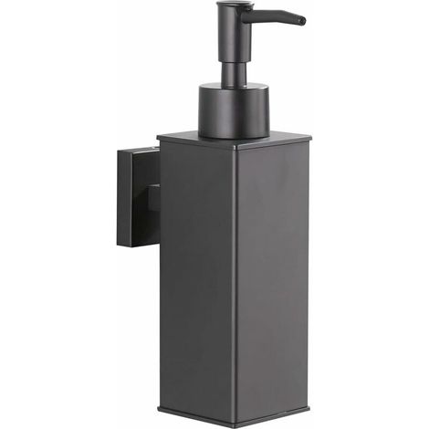304 Stainless Steel Wall Mounted Soap Dispenser - Matte Black - for Daily Use (1/5)