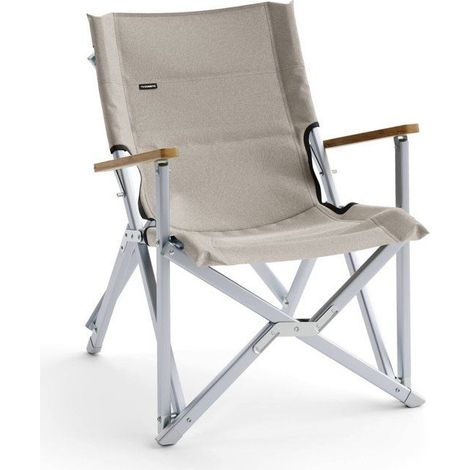 DOMETIC CMP C1 Silla de camping plegable de aluminio y poliéster 600D beige, respaldo alto (1/5)