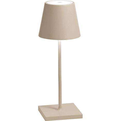 Zafferano Lampada a led da tavolo Poldina Pro Mini Sabbia ricaricabile e dimmerabile con batteria fino a 12 ore (1/4)