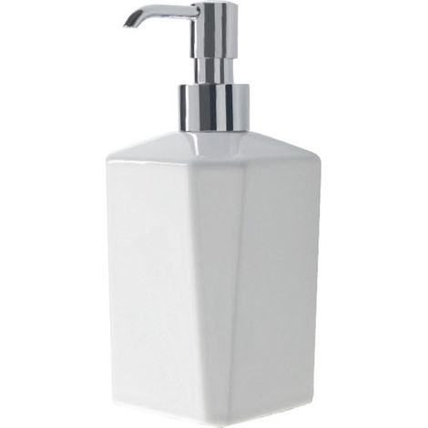 STILHAUS Dosasapone Portasapone Liquido Da Appoggio In Ceramica Diva Bianco