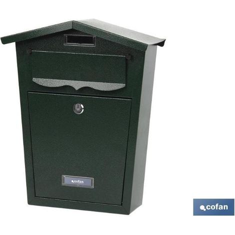 Buzón Correo Exterior Negro Modelo Garden 360x290x105mm (1/7)