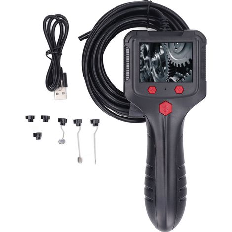 2,4-Zoll-HD-Handendoskop mit wasserdichter IP67-Inspektionskamera, 8 eingebauten LEDs, Diagnosewerkzeug für Rohre und Leitungen. (1/5)
