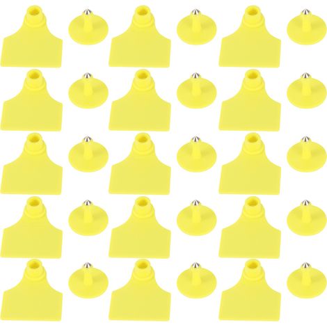 20er-Set leere Ohrmarken zur Tierkennzeichnung für Ziegen, Schafe, Rinder, Kühe, Schweine – Landwirtschaftliche Bedarfsartikel. Größe: 5,1 x 4,3 cm (1/5)