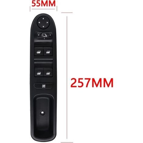 Commande Leve Vitre Côté conducteur pour 307 CC 3B SW 6554.KT Bouton Interrupteur Lève vitre Électrique Commande Rétroviseur Principal 257x55mm (1/5)
