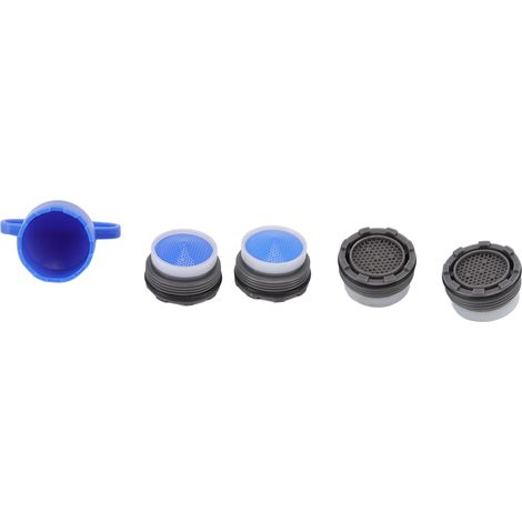 Set mit 5 M21,5 mm Wasserhahn-Luftsprudlern inklusive Schraubenschlüssel für Bad und Küche (1/5)