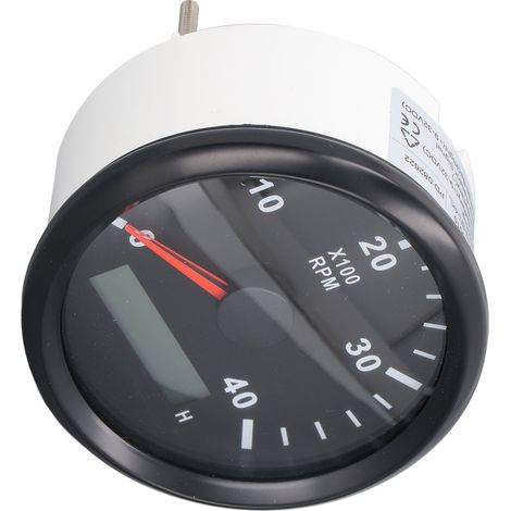 Tachymètre 85 mm, indicateur de vitesse étanche 4000 tr/min CC 9‑Compteur de vitesse 32 V pour moteur diesel