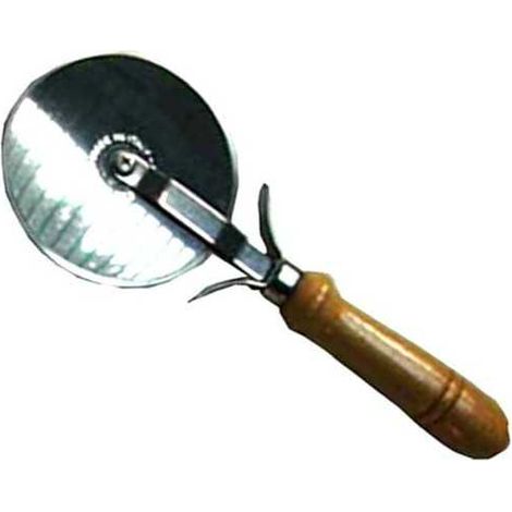 Cortador de pizza de acero inoxidable de 10 cm con mango de madera Calder