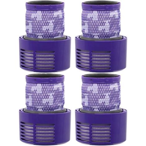 Filtro HEPA per aspirapolvere ciclonici senza filo. Compatibile con i modelli Dyson V10 e SV12. Filtro di ricambio HEPA lavabile ad alta densità - confezione da 4.