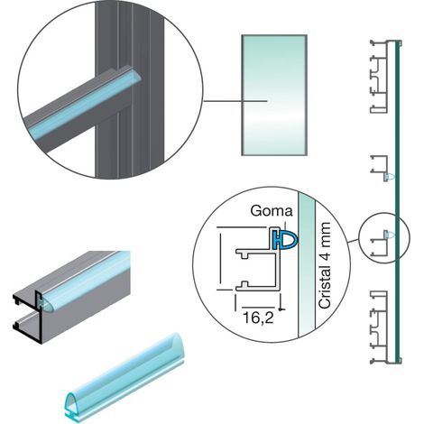 Juego Perfil Tensor Madera Class 1,16Mts (1/3)