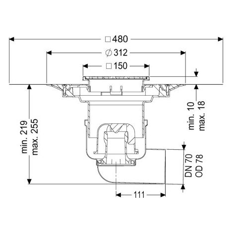 KESSEL 54400.52 Evacuation de sol/plafond Ferrofix